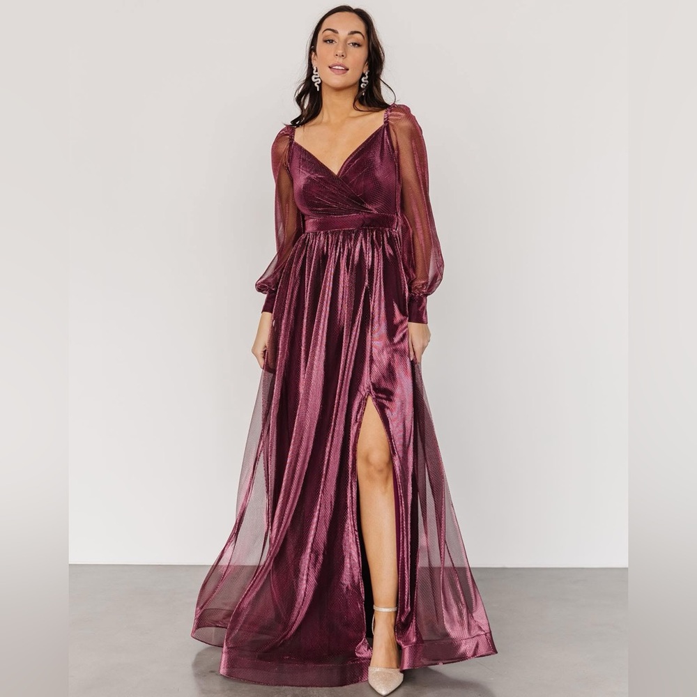 Baltic Born Burgundy Long Sleeve Dress